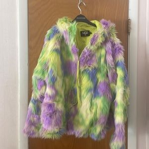 Ugg fur hooded jacket